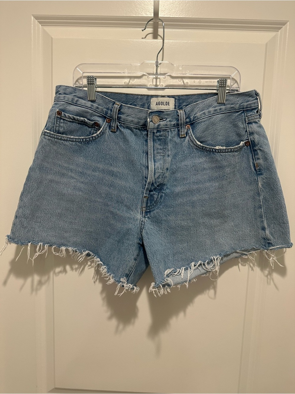 Agolde Parker Long Denim Shorts, Excellent Condition!
